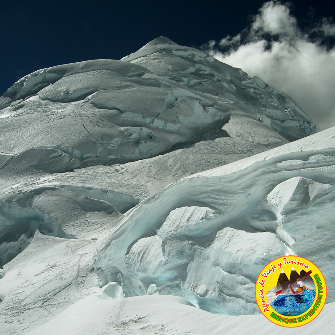 Explorer Climbing Huascaran Mountain Peruvian